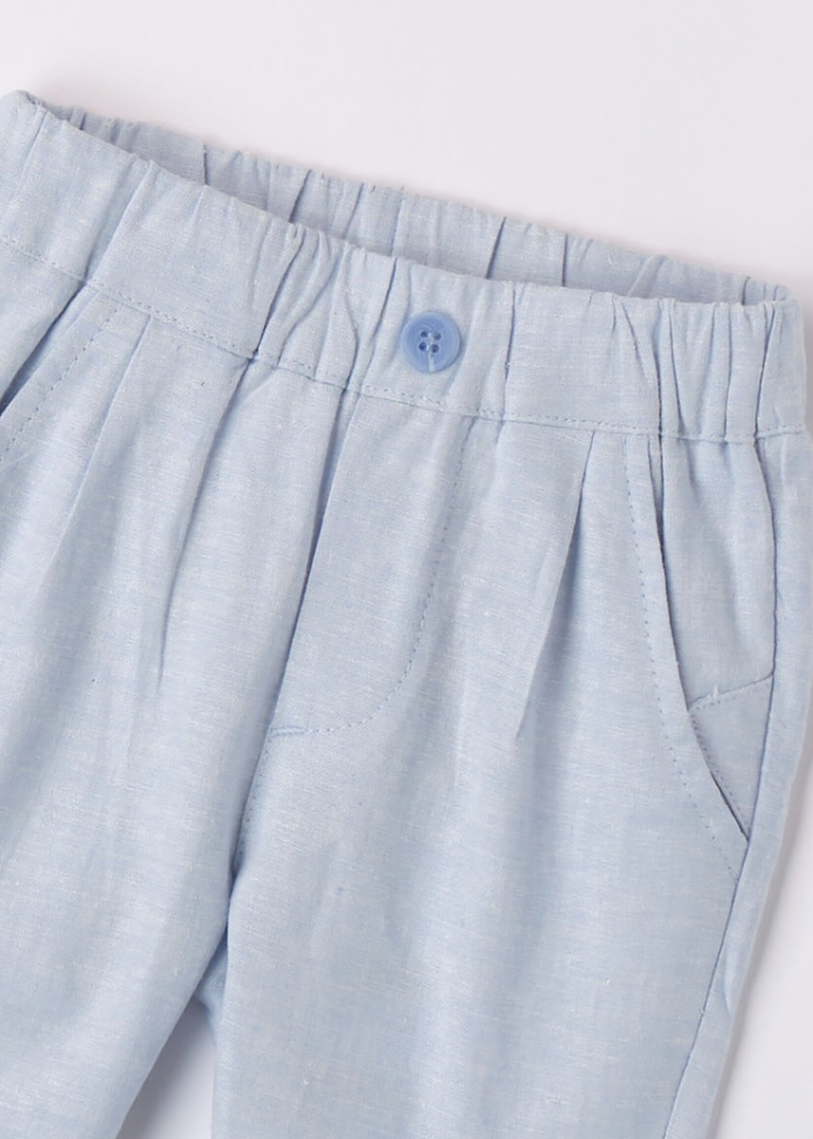 Minibanda Linen Trousers Blue