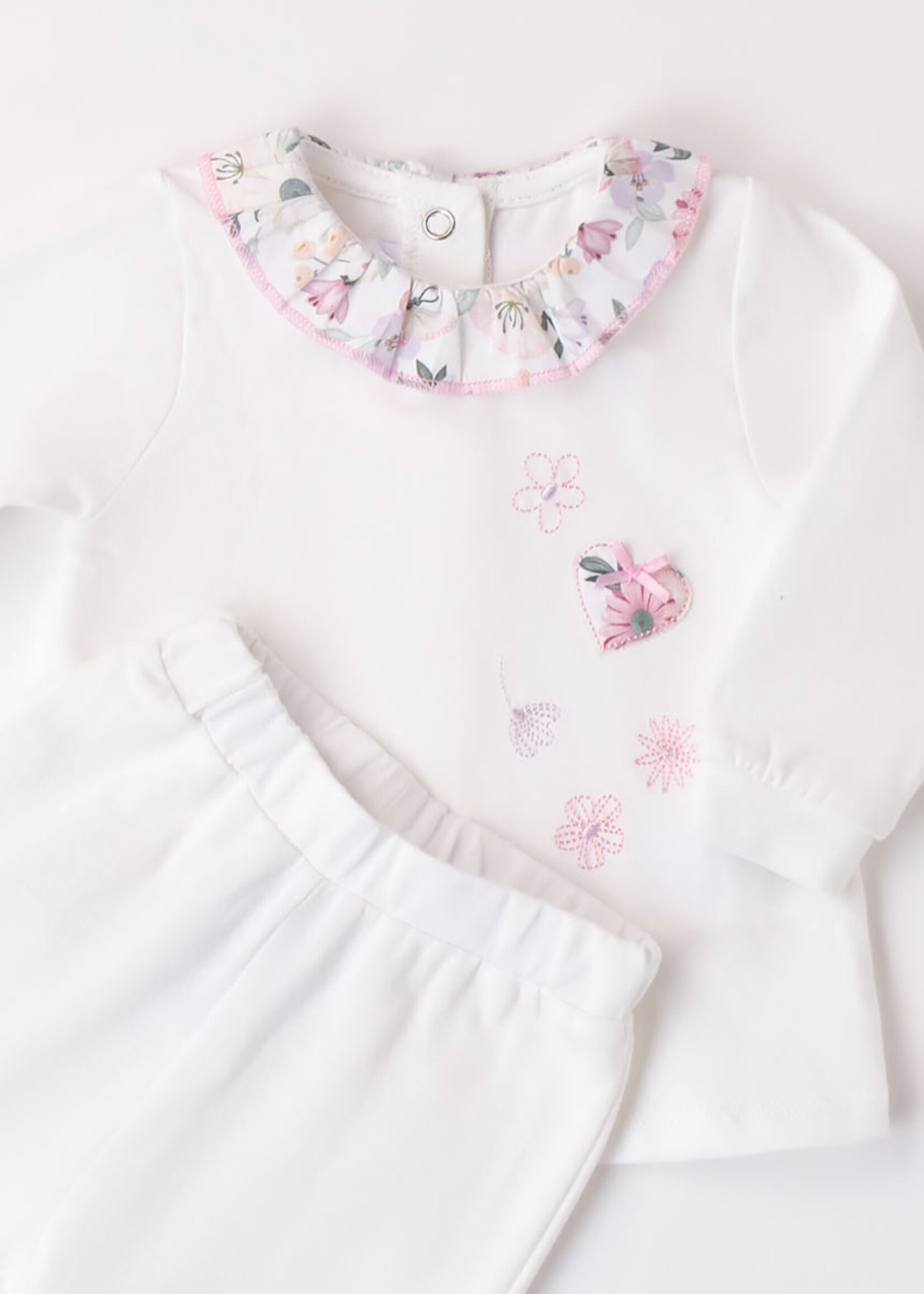 Minibanda 2P Babysuit Flower Collar