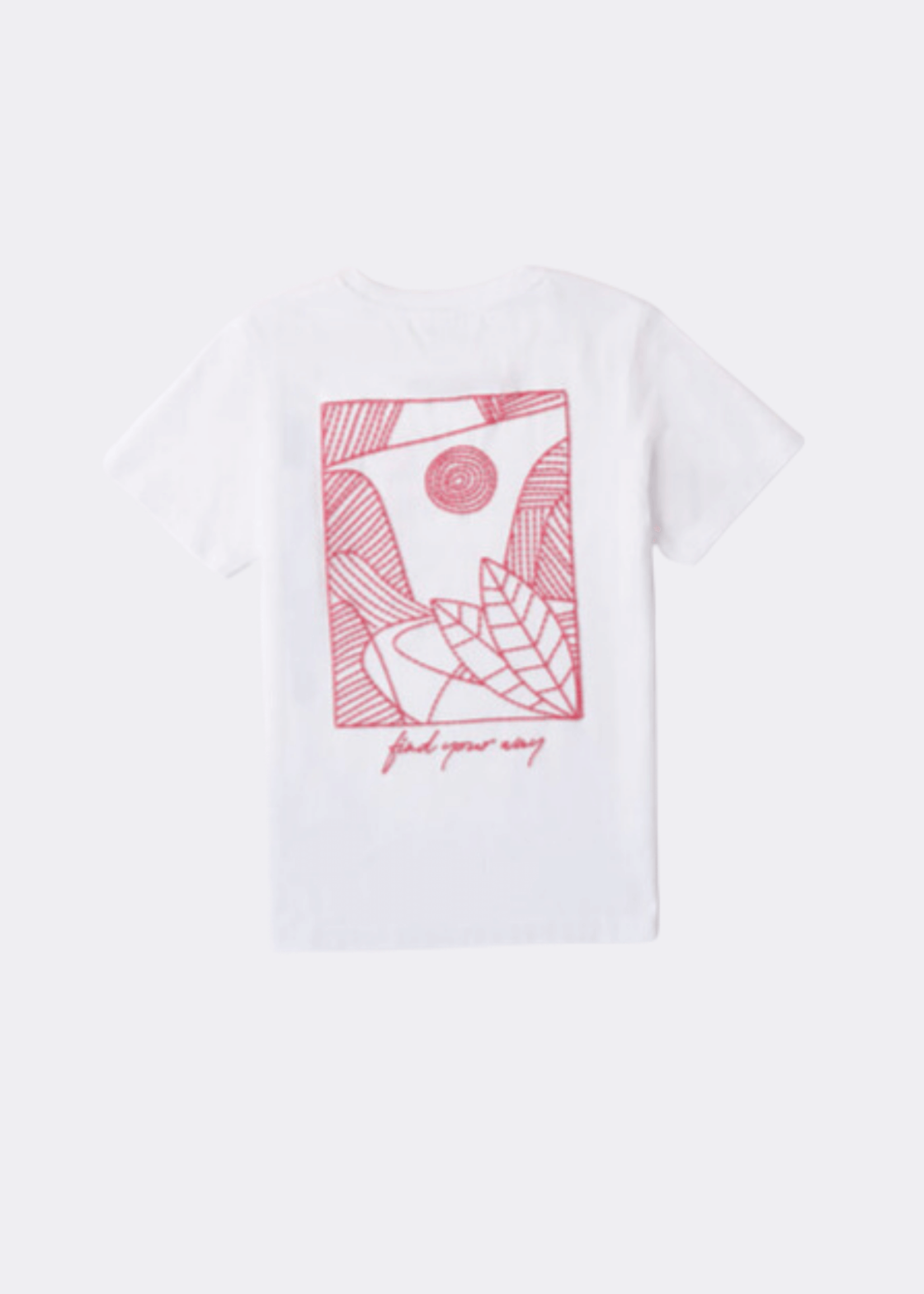 iDO White T-shirt Red Print