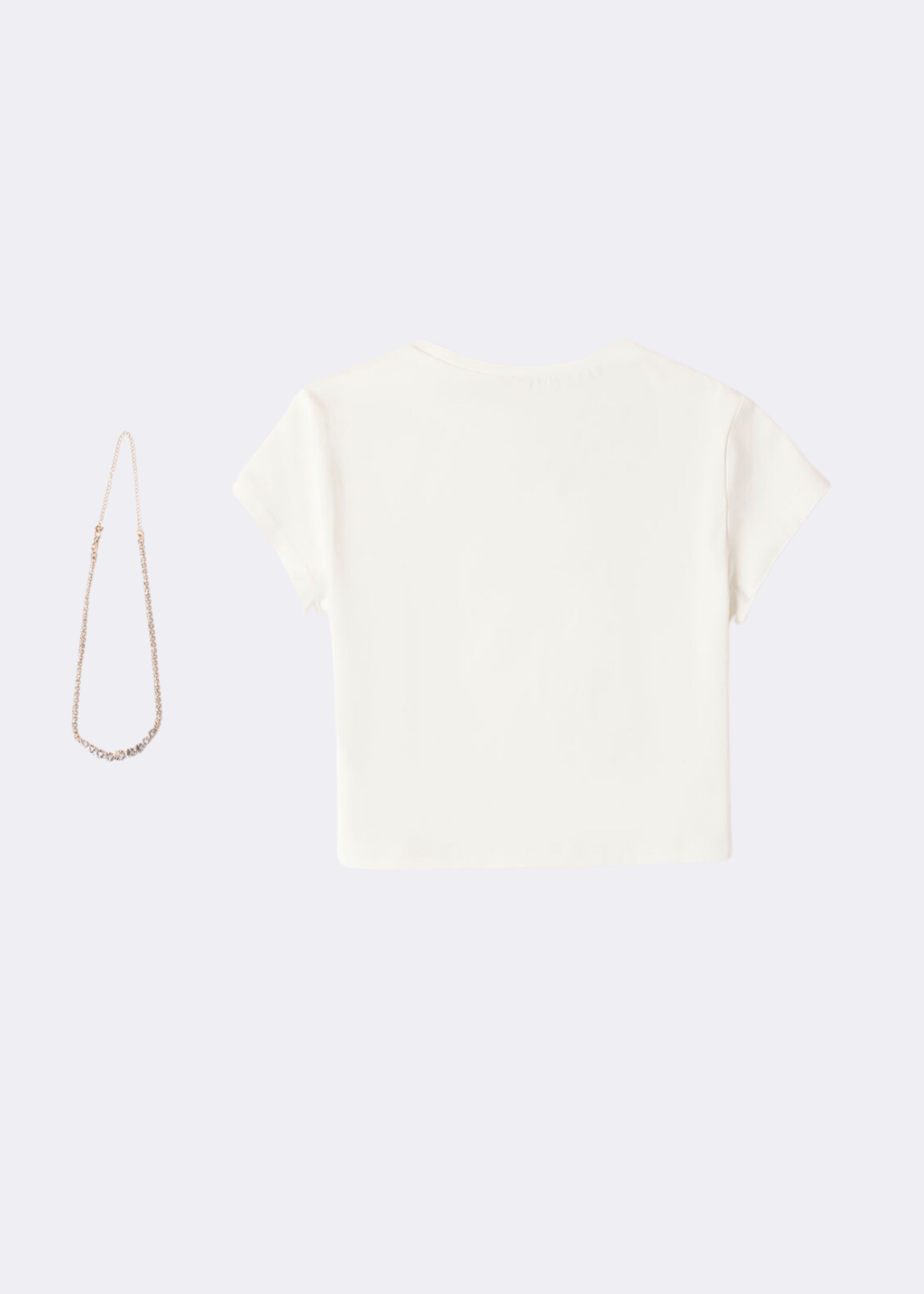 iDO White T-shirt Necklace