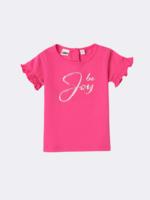 iDO T-shirt Ruffle Sleeve Fuchsia