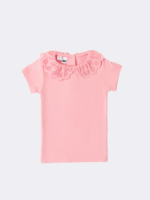 iDO T-shirt Pink Broderie Collar
