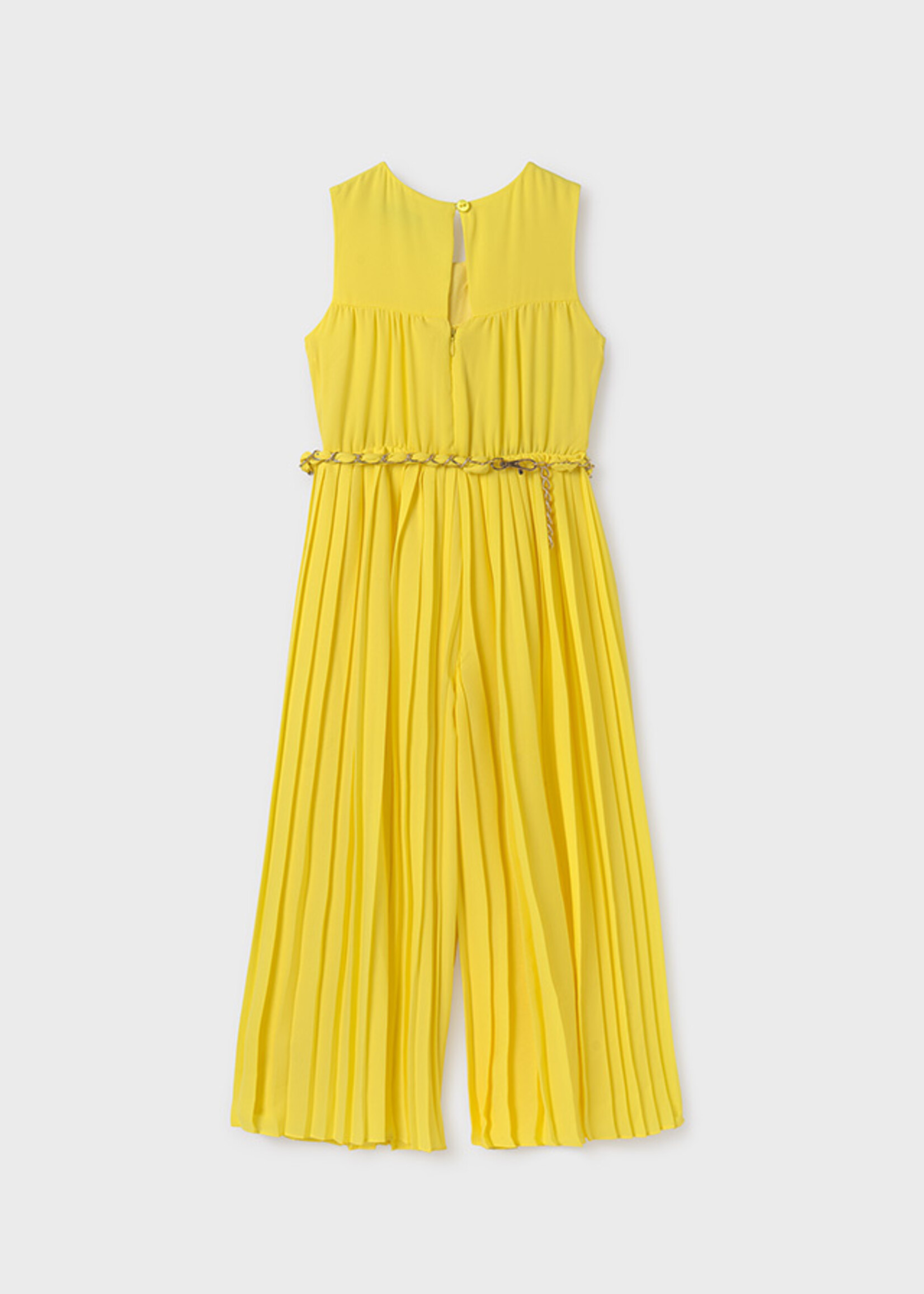 Abel & Lula Pleated crepe jumpsuit Yellow