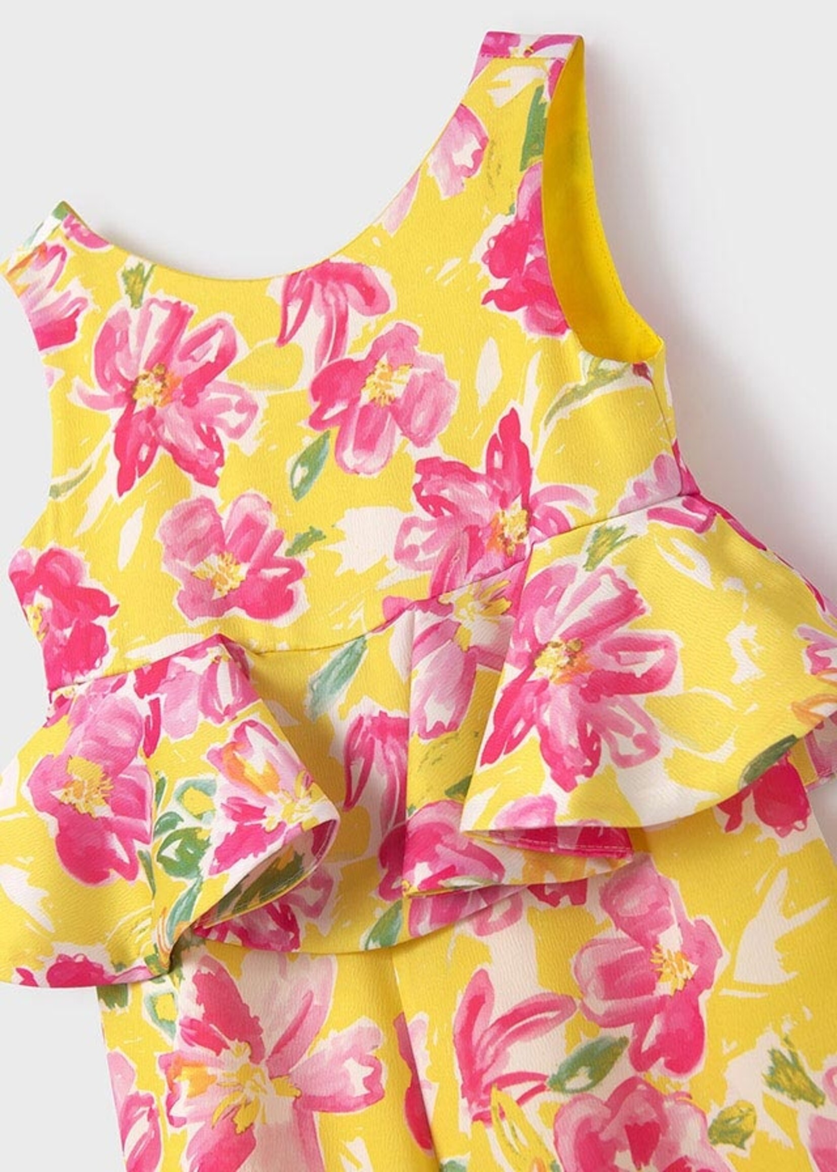 Abel & Lula Printed Romper Yellow