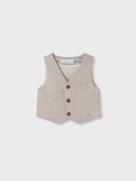 Abel & Lula Linen vest Natural