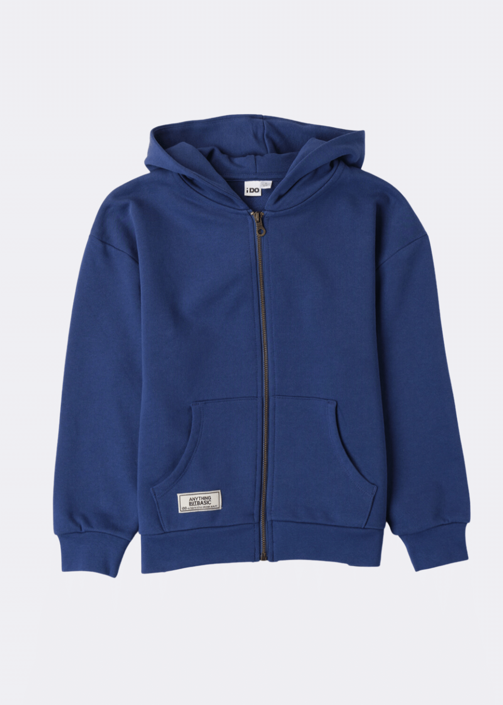 iDO Unisex Zip Hoodie Blue