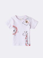 iDO T-shirt Optical White Animal