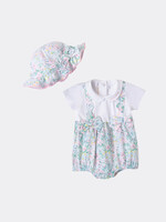 Minibanda Flower Romper with Hat