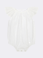 Deolinda Romper White Embroidered