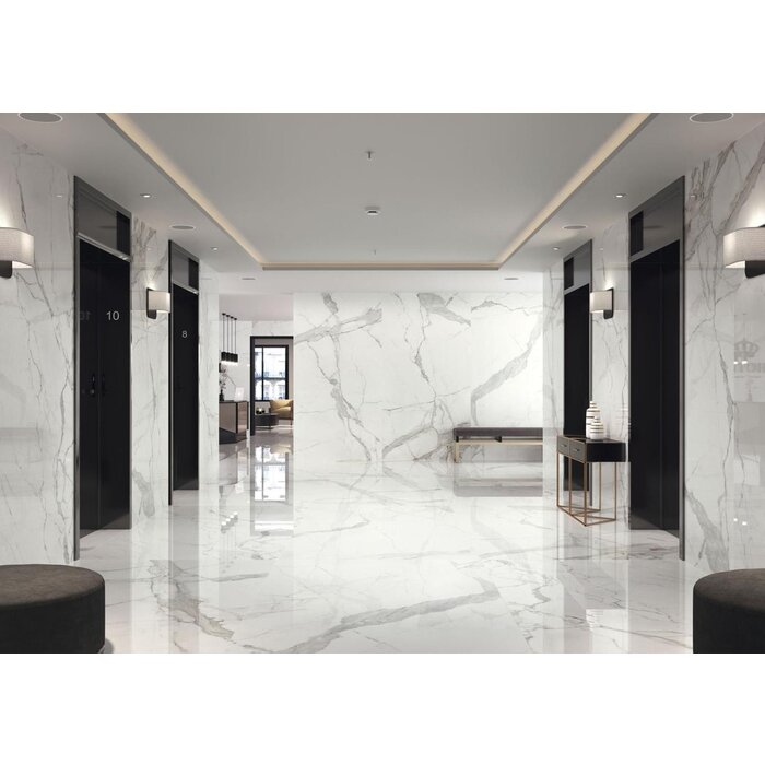 Cifre Cerámica Statuario pulido 120x120 rett