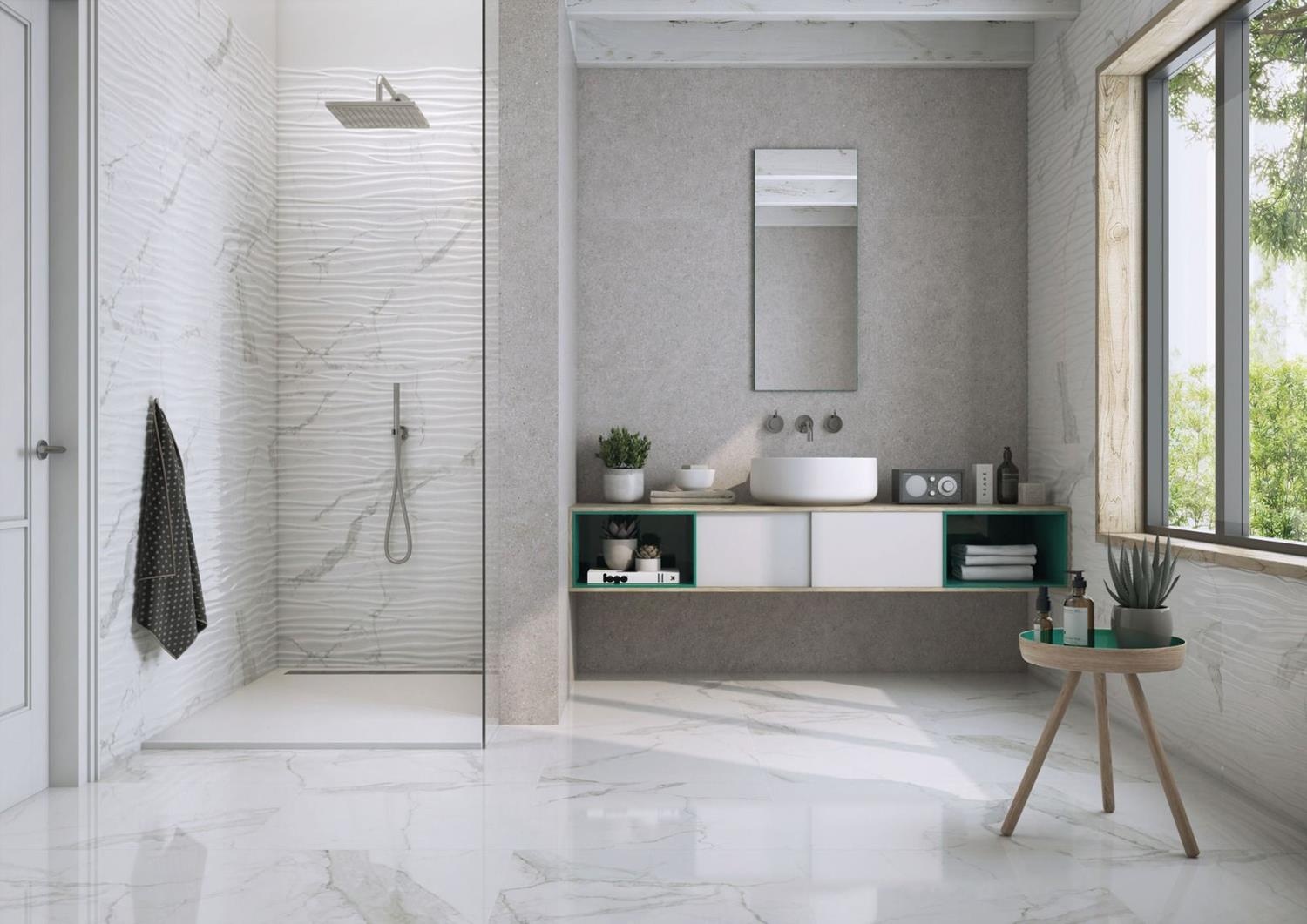 Cifre Cerámica Statuario pulido 120x120 rett