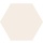 Hexagon Timeless Ivory mat 15x17
