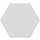 Hexagon Timeless Pearl mat 15x17
