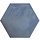 Hexagon Moon Blue glans 16x18