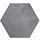 Hexagon Moon Grey glans 16x18