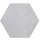 Hexagon Moon White glans 16x18