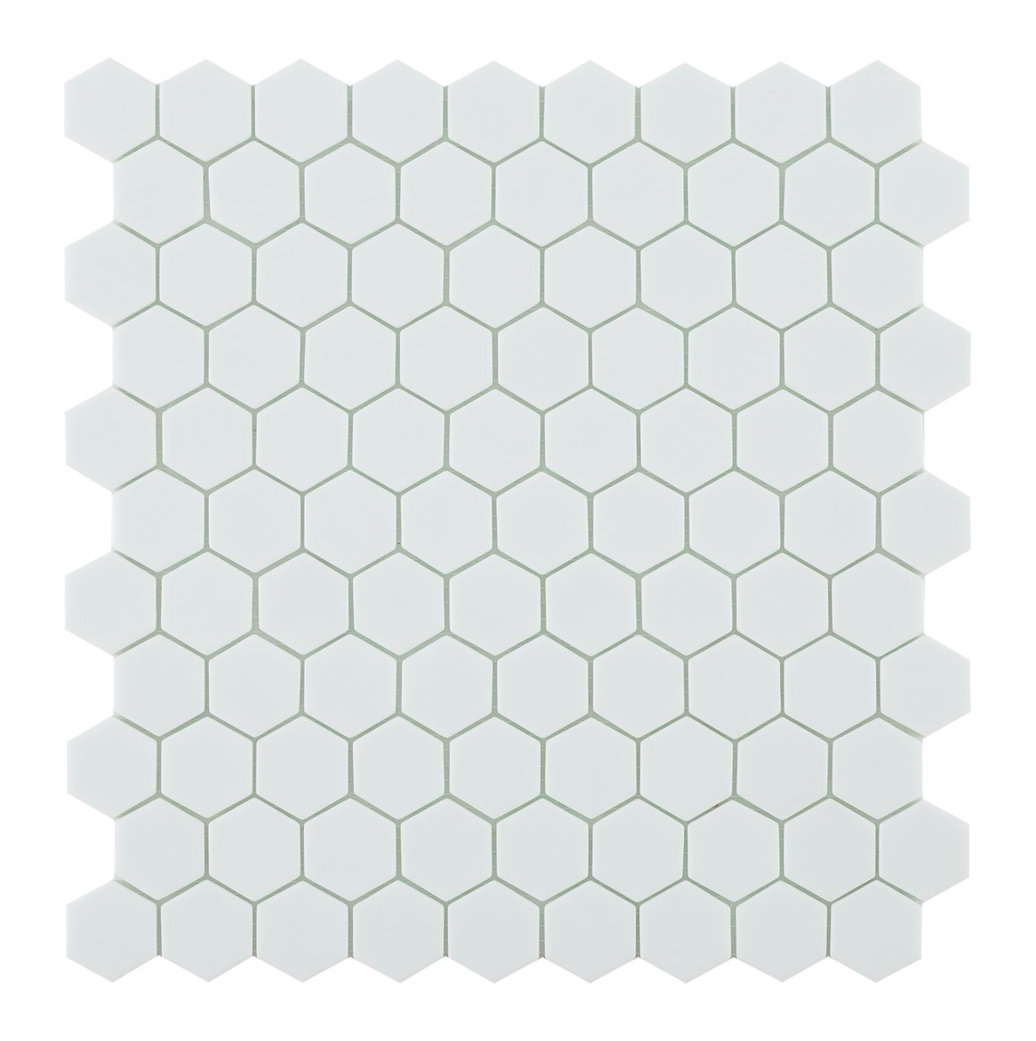 By Goof Mozaiek hexagon white 3.5x3.5cm