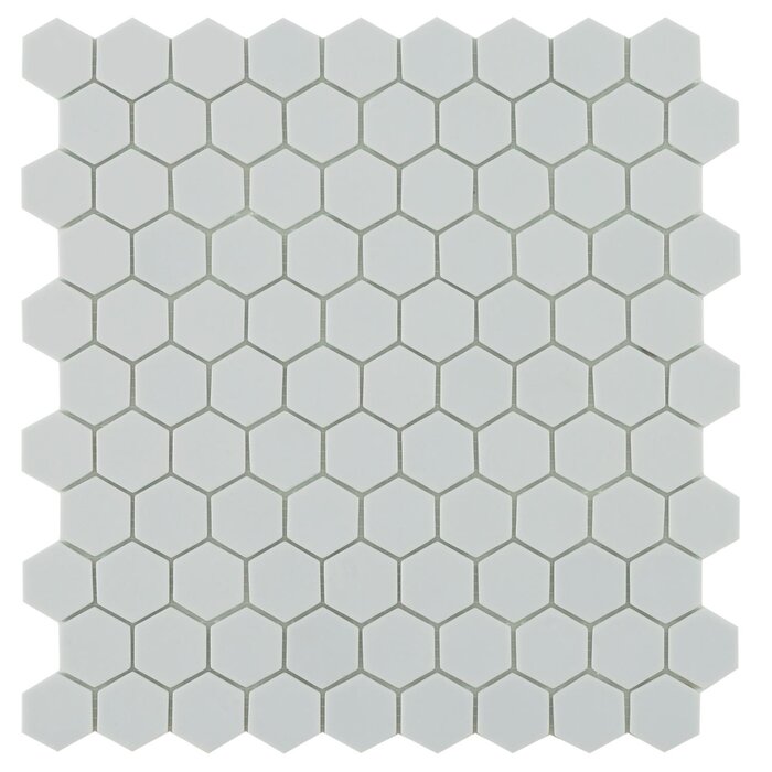 By Goof Mozaiek hexagon light grey 3.5x3.5cm