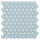 Mozaiek hexagon light blue 3.5x3.5cm