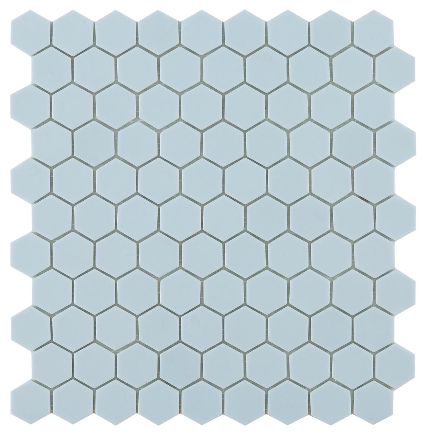 By Goof Mozaiek hexagon light blue 3.5x3.5cm