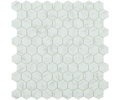 By Goof Mozaiek hexagon statuario 3.5x3.5cm