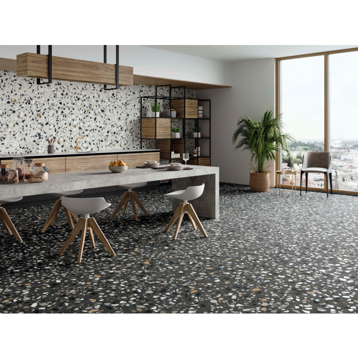 STN Cerámica Crisp XL White terrazzo 60x60 rett