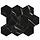 Marquina Black mozaiek pulido hexagon op net van 26x30