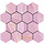 Onyx Rose polished mozaiek hexagon op net van 29x27cm