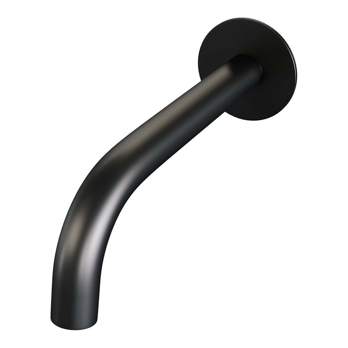 Brauer Mat zwarte thermostatische inbouw badkraan SET 04 met drukknoppen en 3-standen handdouche