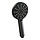 Black Carving thermostatische inbouw regendouche set met drukknoppen en handdouche (mat zwart)