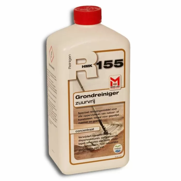Moeller Stone Care Natuursteen onderhoud HMK R155 grondreiniger zuurvrij 1L