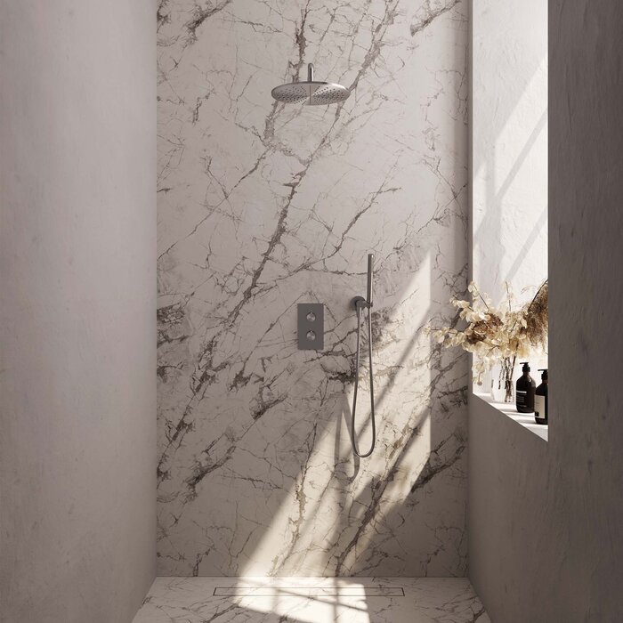 Brauer 3-Weg Omstelling Regendouche Set met Geborsteld RVS Afwerking