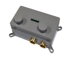 Brauer Koperen 2-weg inbouwthermostaat met drukknoppen - koper geborsteld PVD