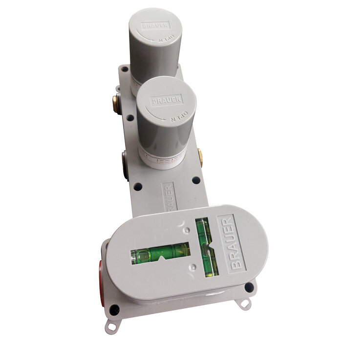 Brauer Koperen thermostatische inbouw regendouche set met 20 cm douchekop en handdouche