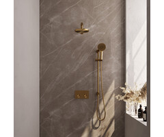 Brauer Gold Edition thermostatische inbouw regendouche SET 67 met 20 cm douchekop en handdouche