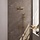 Goud geborstelde thermostatische inbouw regendouche set met 3-weg omstelling, 30 cm douchekop en handdouche