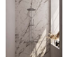 Brauer Chrome Edition opbouw thermostatische regendouche - SET 03+ met 30 cm douchekop en staaf handdouche