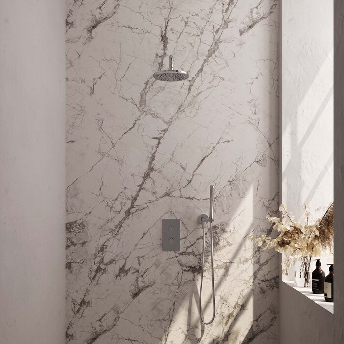 Brauer Chrome Edition inbouw regendouche 3-weg omstelling SET 27 met 20 cm douchekop