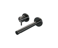 Brauer Gunmetal Edition inbouw wastafelmengkraan met rechte uitloop, rozetten B2 gunmetal geborsteld PVD