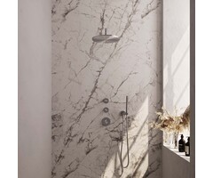 Brauer Inbouw regendouche set met thermostaat, 30 cm douchekop en RVS geborstelde accessoires