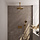 Gold Edition thermostatische inbouw regendouche met drukknoppen SET 60, 30 cm douchekop, plafondarm, 3-standen handdouche