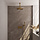 Gold Carving thermostatische inbouw regendouche SET 54 met 30 cm douchekop en staaf handdouche | Goud geborsteld PVD