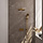 Gold Carving thermostatische inbouw regendouche met drukknoppen SET 58 - 30 cm douchekop - gebogen muurarm - 3-standen handdouche