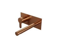 Brauer Copper Edition inbouwmengkraan met rechte uitloop - D2 koper geborsteld PVD