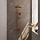 Copper Carving thermostatische regendouche SET 04 - koper geborsteld PVD