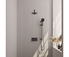 Brauer Gunmetal Edition thermostatische inbouw regendouche SET 67 met 20 cm douchekop