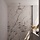 Chrome Carving thermostatische inbouw regendouche set 05 - 20 cm douchekop, plafondarm, staaf handdouche, doucheslang en wandaansluitbocht