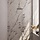 Chrome Carving thermostatische inbouw regendouche set 16 met 30 cm douchekop en gebogen muurarm, staaf handdouche, doucheslang en geïntegreerde glijstang