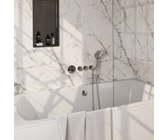 Brauer Chrome Edition thermostatische inbouw badkraan met badvulcombinatie en 3-standen handdouche