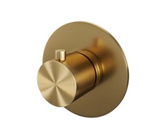 Brauer Gold Edition inbouwthermostaat met goud geborstelde PVD in- en afbouwdelen